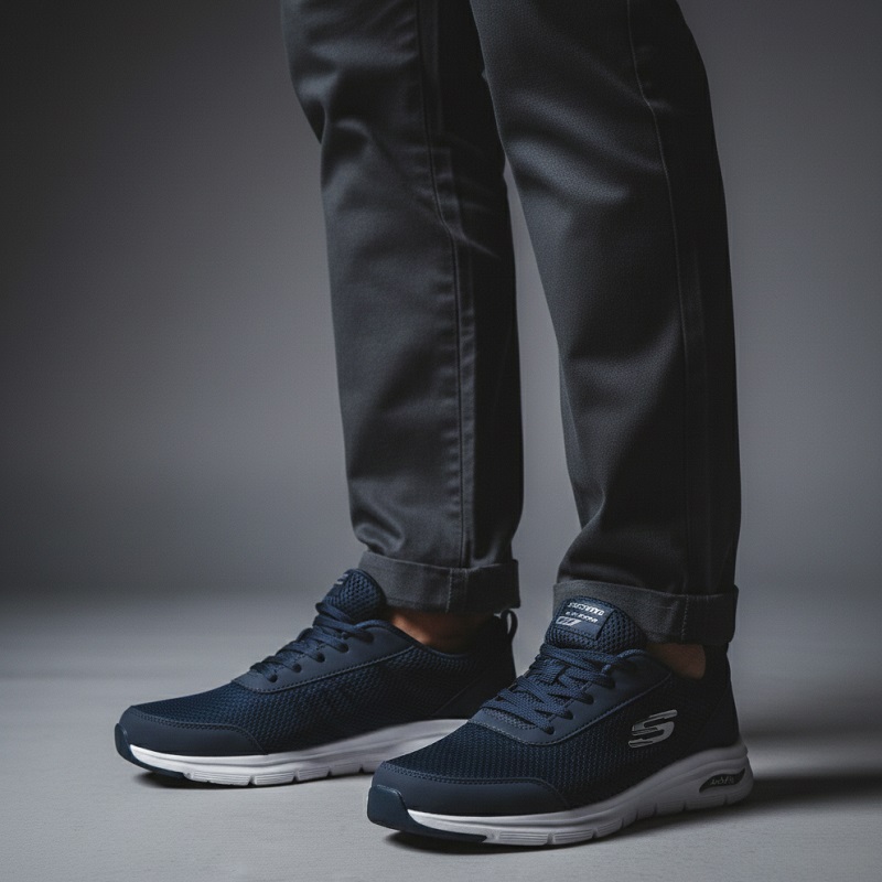 کفش ورزشی مردانه اسکچرز مدل Quantum -سرمه ای