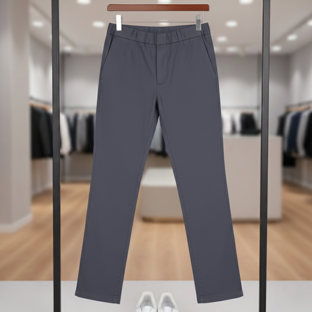 شلوار مردانه بنگال کش دم پا ساده مدل Behnam-طوسی تیره