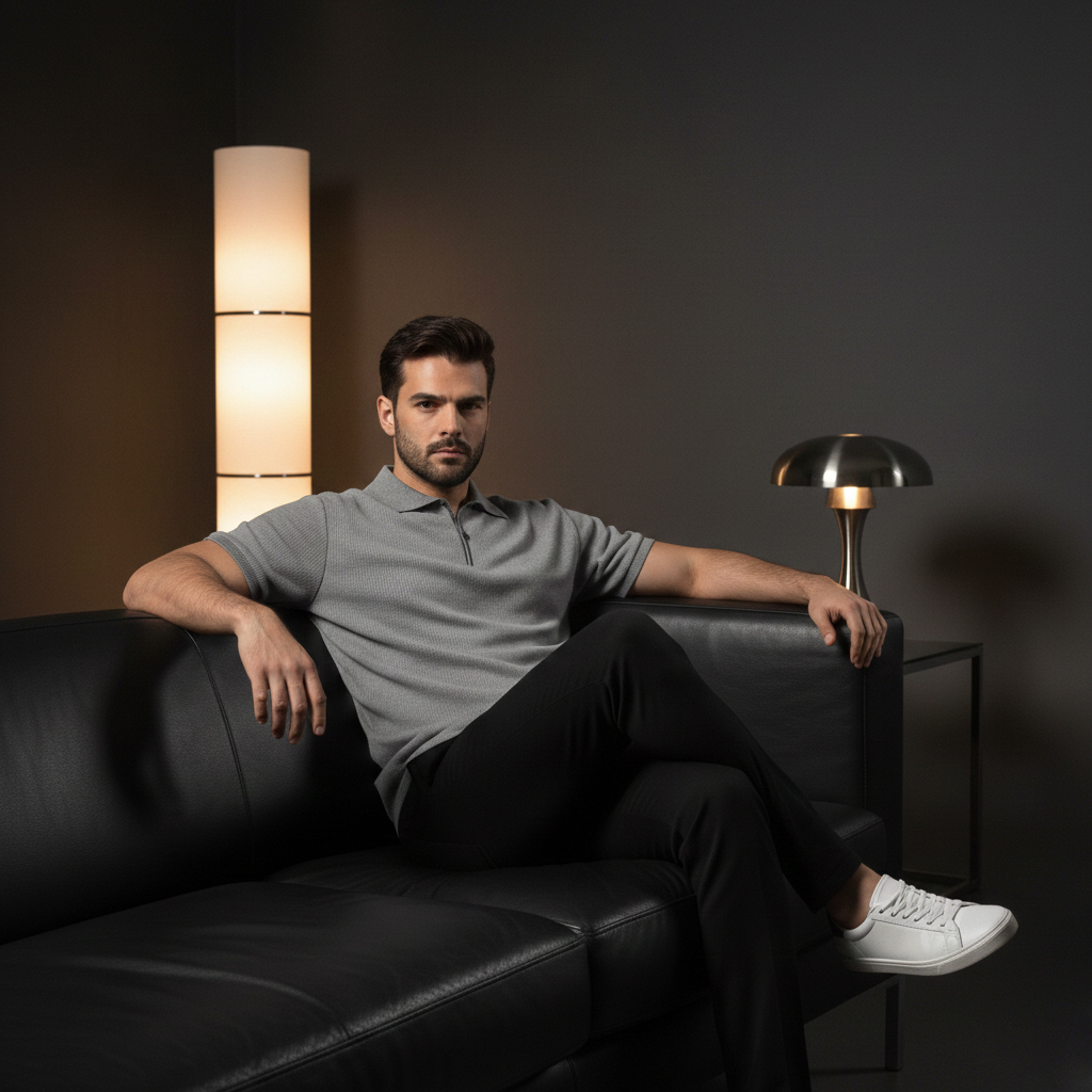 پکیج ست مردانه تیشرت نیم زیپ و شلوار مدل Omid