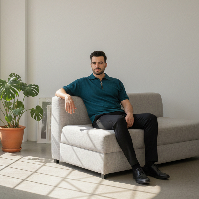 پکیج ست مردانه تیشرت نیم زیپ و شلوار مدل Dana